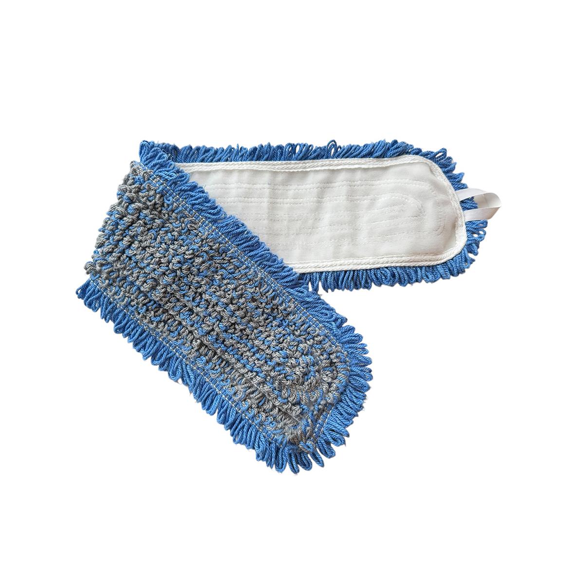 Kombimopp Activa med blå och grå mikrofiber, används för golvrengöring och moppning