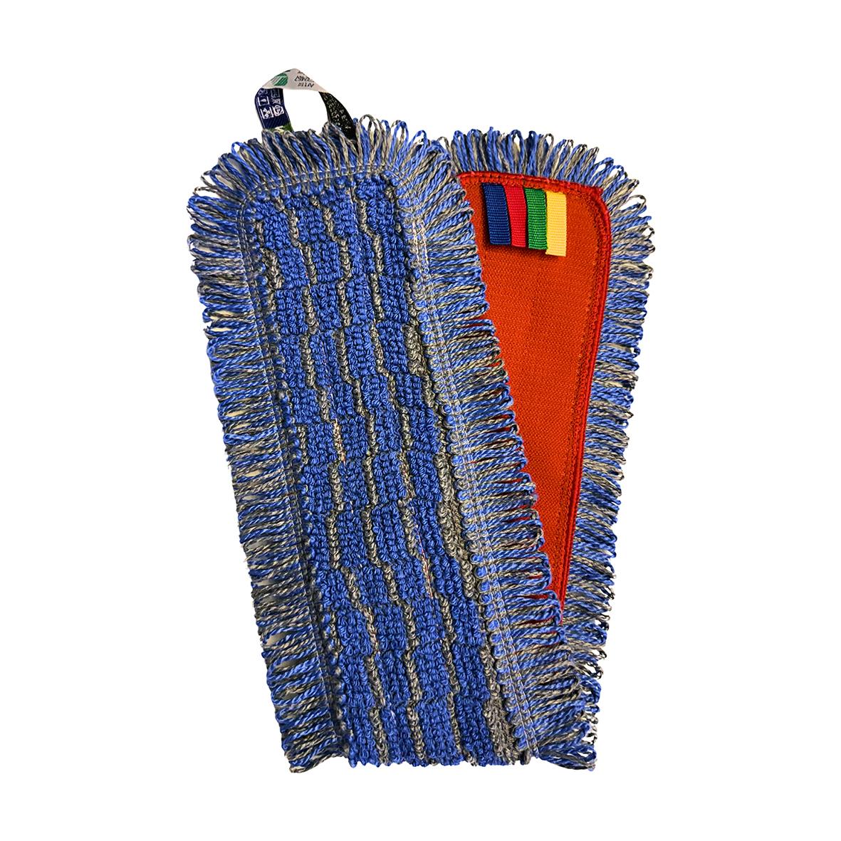 Kombimopp Nline Allround i rött, blått och grönt med 60 cm längd och avtagbar inre del för olika rengöringsbehov