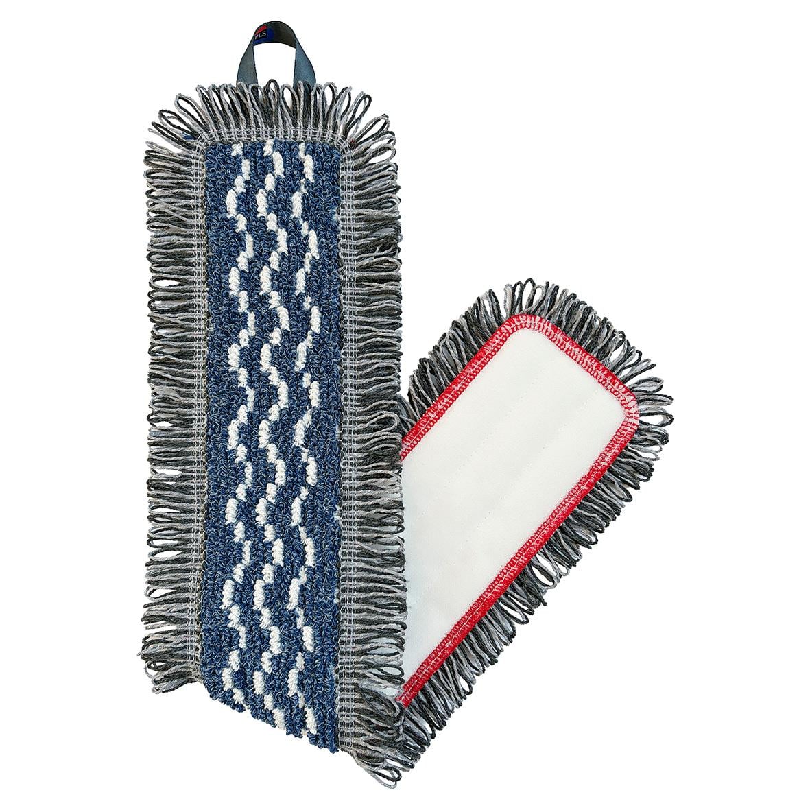 Kombimopp PLS Larry Röd 30cm med röd mopp och gråa skrynkliga sidor