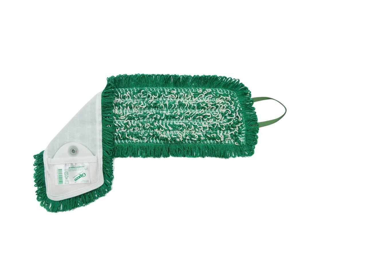 Grön kombimopp med fäste och 60 cm bredd för städning