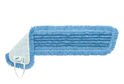 Blå kombimopp med avtagbar trasa och handtag, 40 cm