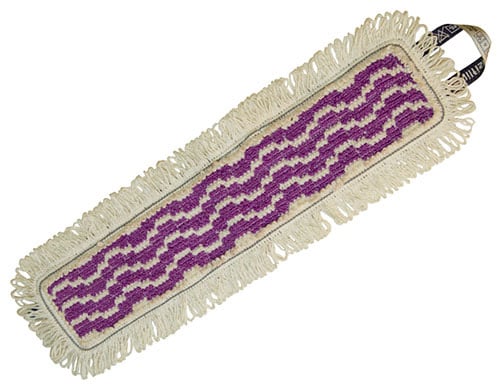 Kombimopp Nline Micro Clean 30cm med lila och vit mikrofiber och fransar