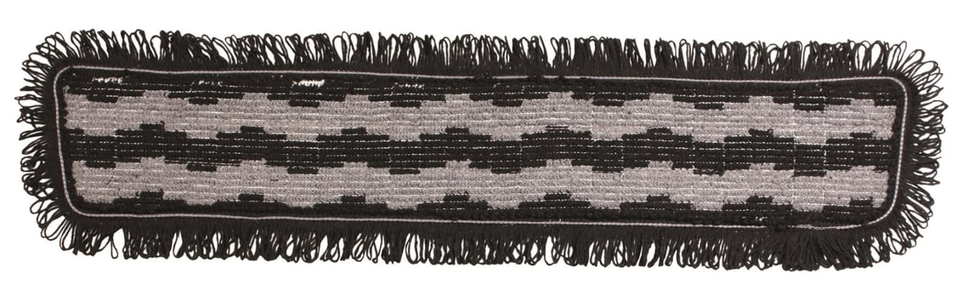 Kombimopp Activa Allround 60cm, svart och grå med långa fransar