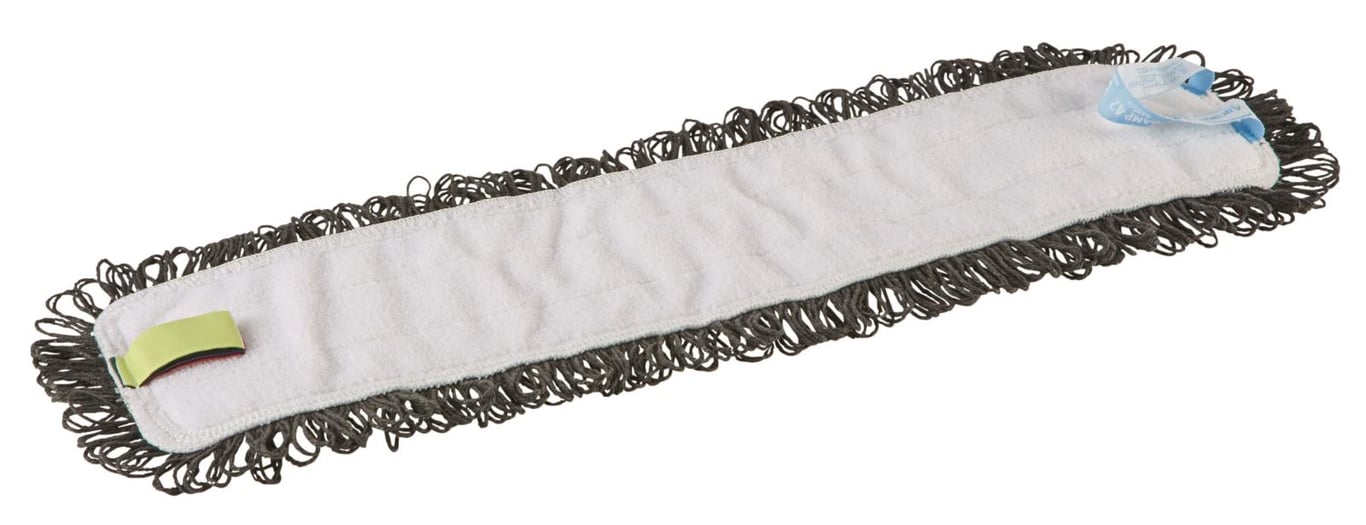 Fuktmopp Vikan Damp 42 Dark 40cm med svart skumgummi och vit tygdel