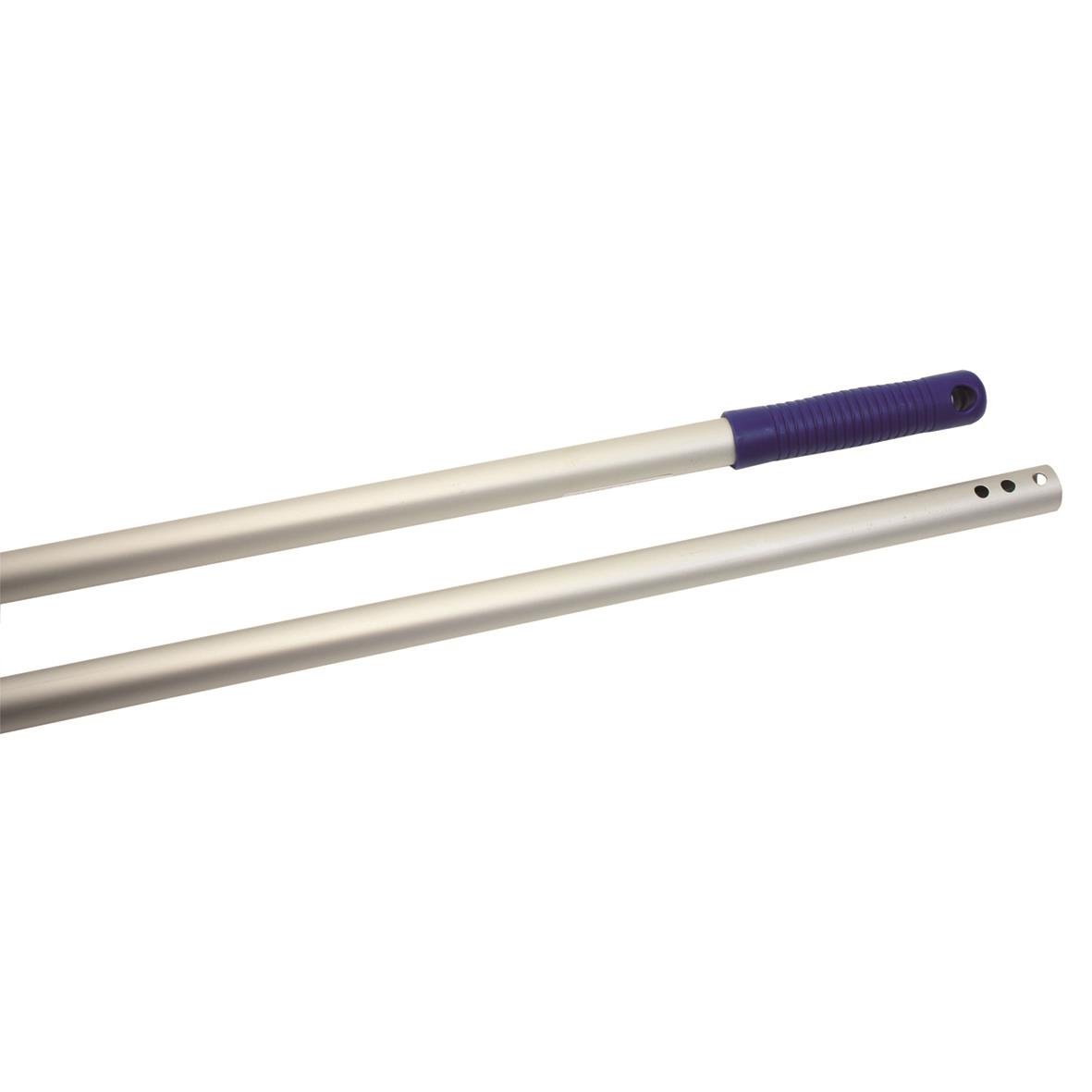 Aluminiumsskaft med hål, 150 cm lång