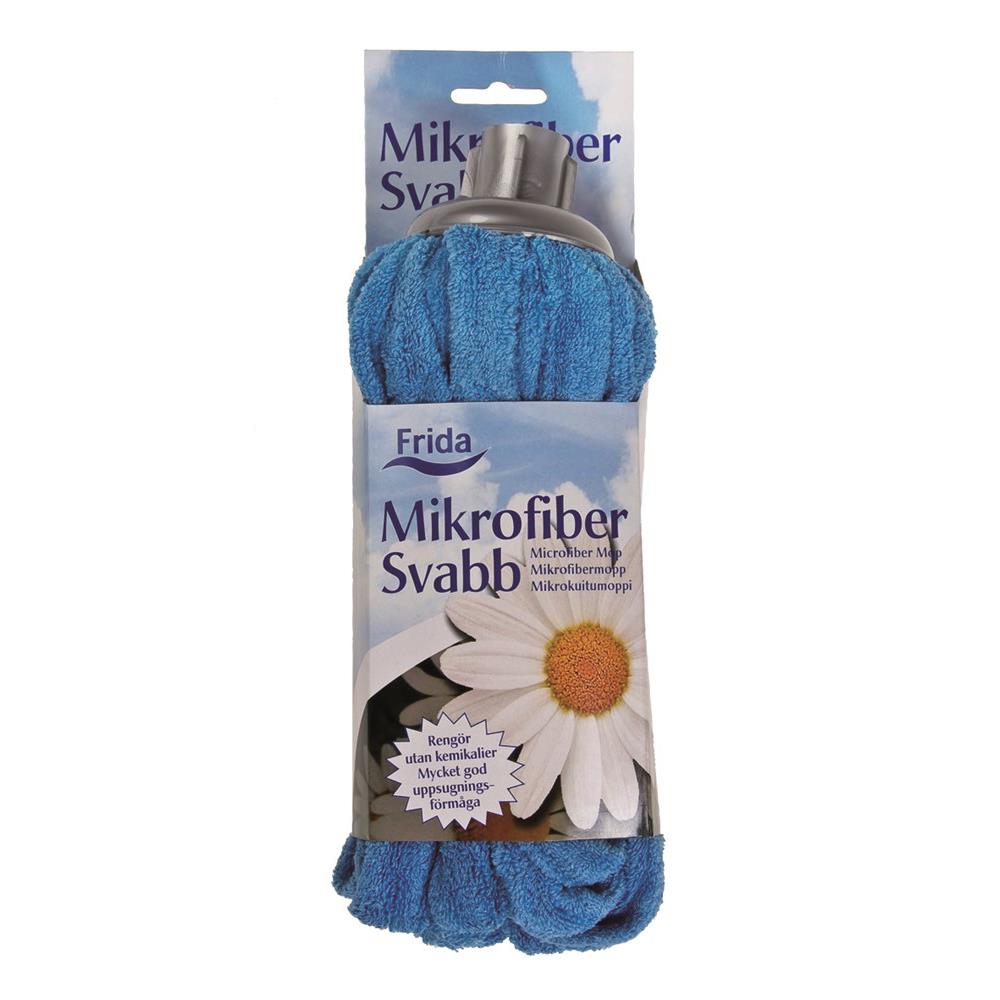Blå mikrofibermopp från Frida för rengöring av golv