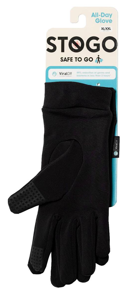 Svart all-dagars handskar från Stogo med touchscreenfunktion, M/L storlek, för att skydda mot virus och bakterier