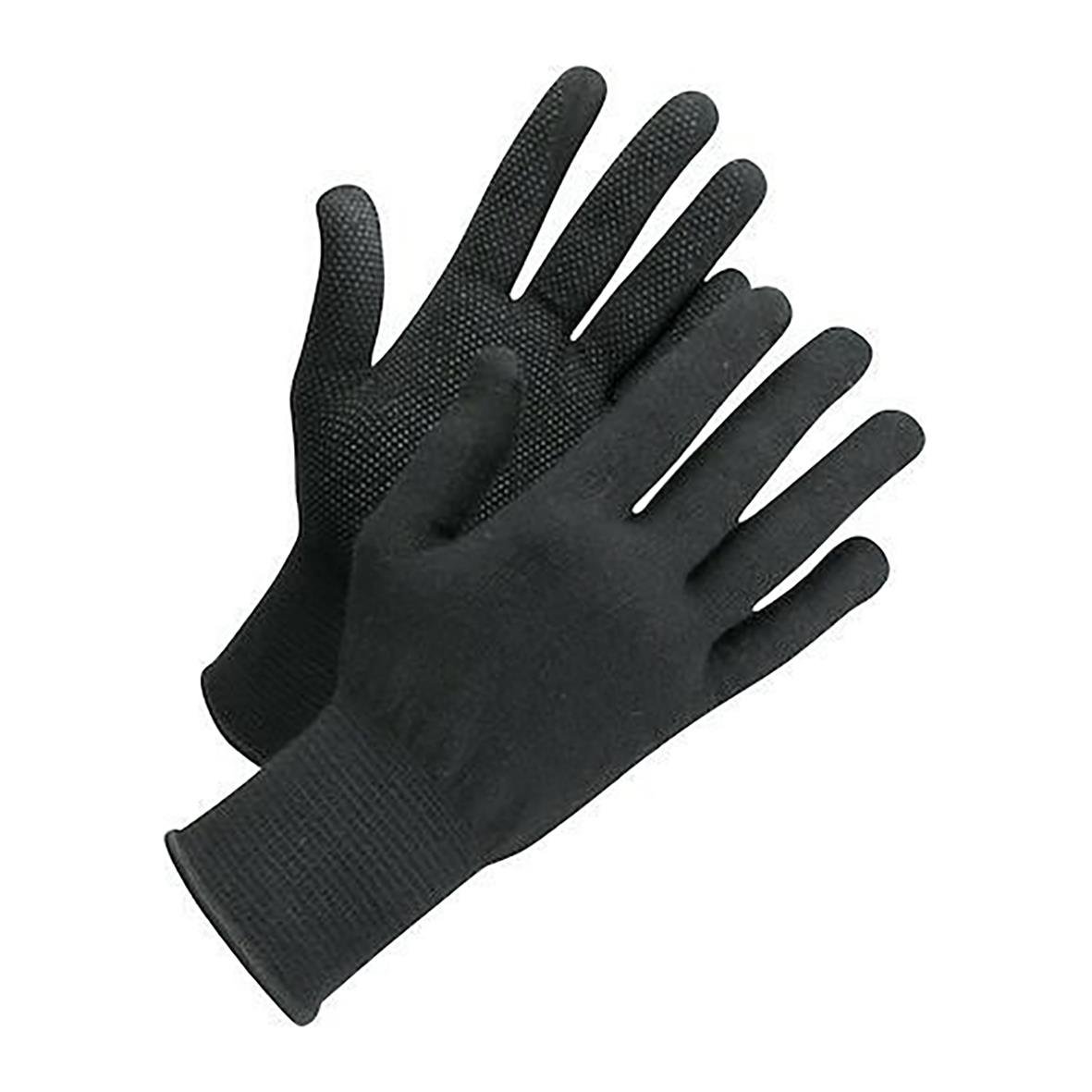 Svarta stickade vantar med noppor i storlek 2XL