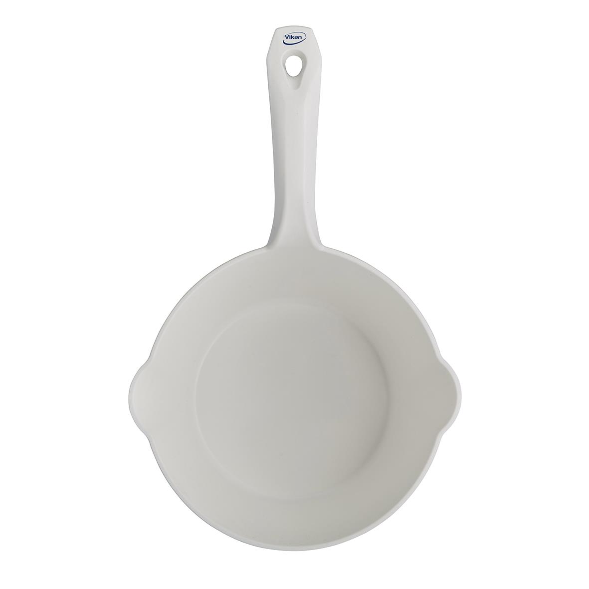 Vit rund Vikan skopa med 2L kapacitet och långt handtag