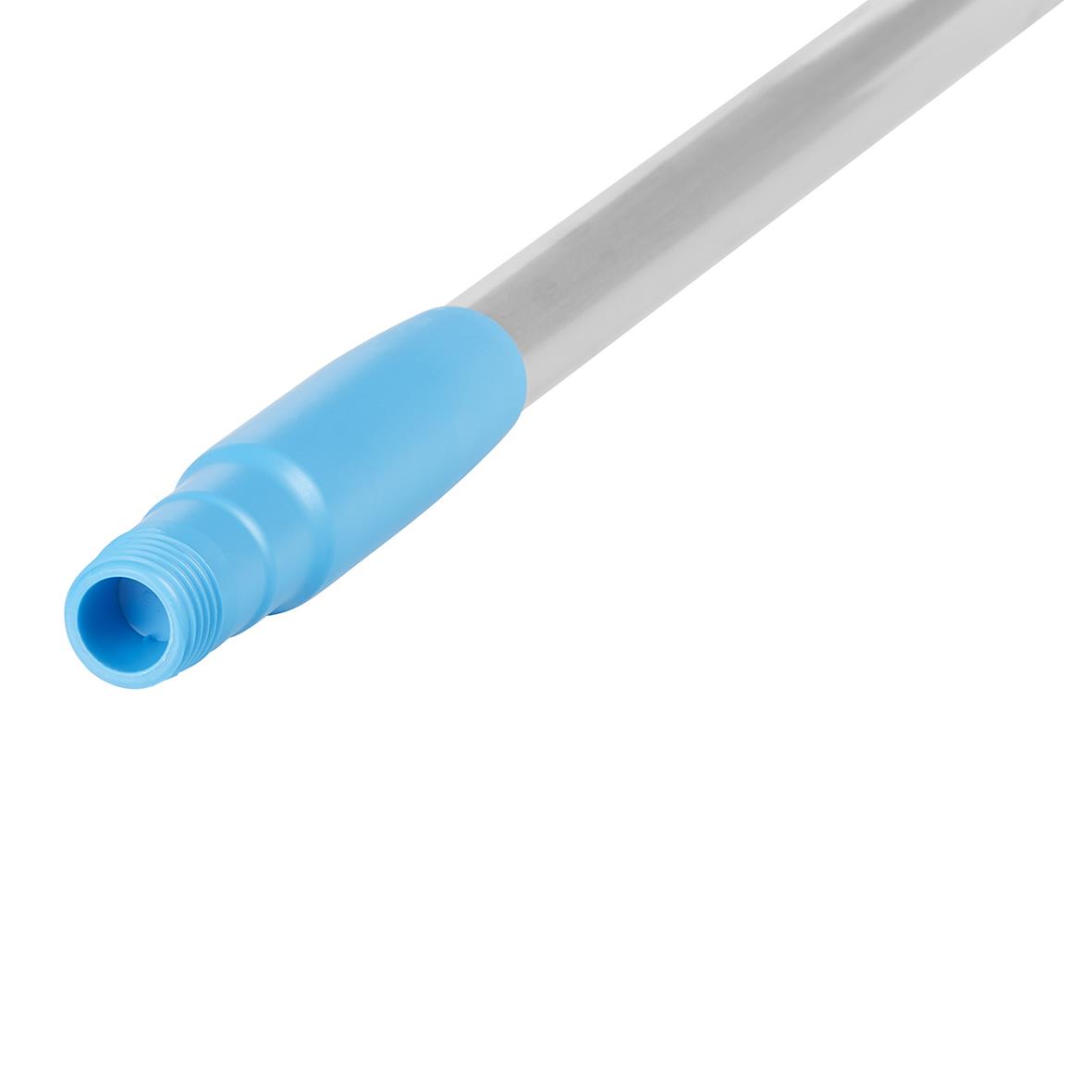 Aluminium skaft med blått handtag, längd 840 mm, diameter 22 mm
