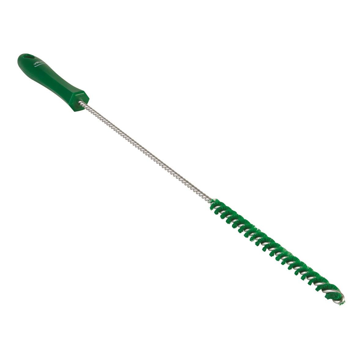 Rörrensare Vikan Hård Grön Ø10x480mm med grönt handtag och spiralformad metallremsa