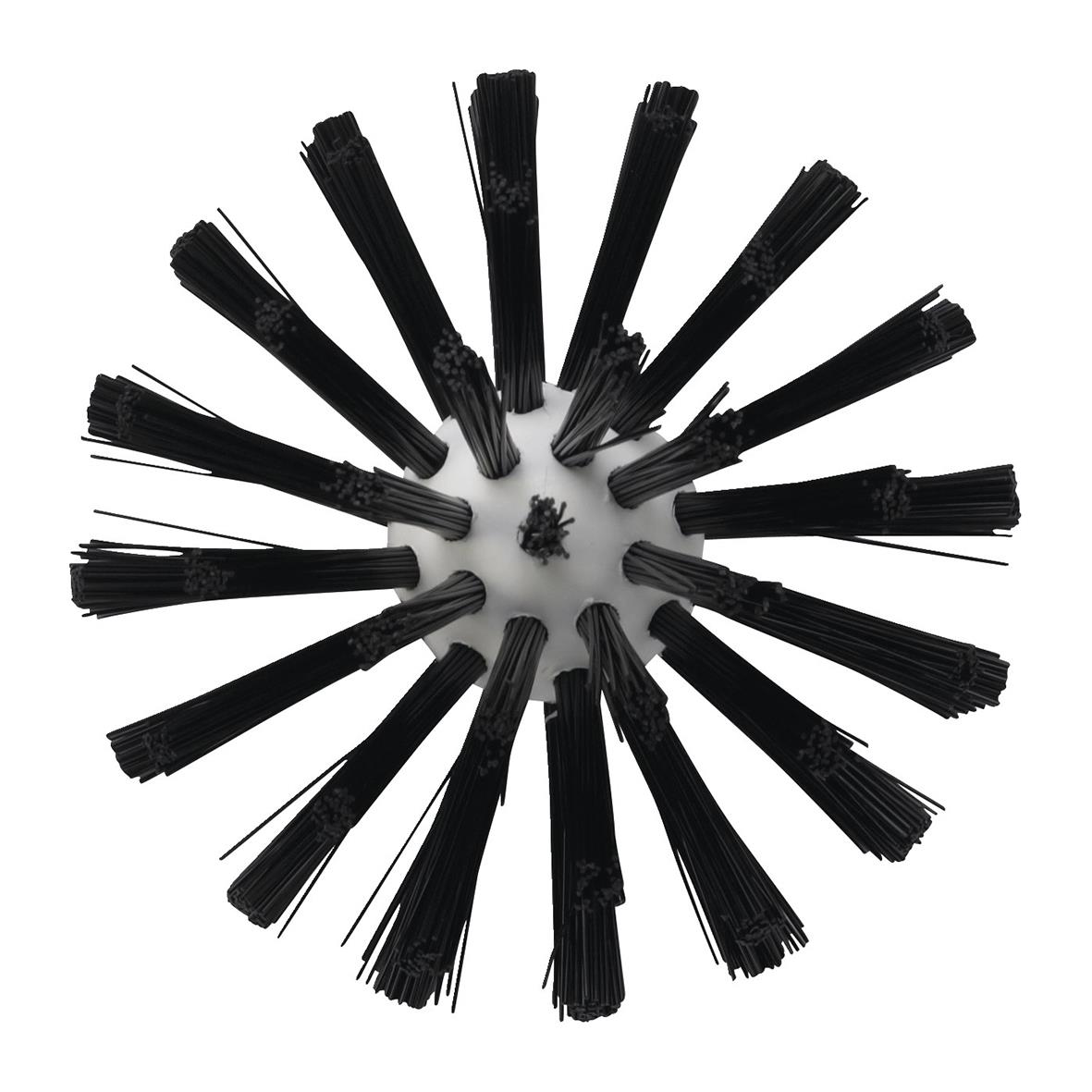 Svart rörrensare Vikan för montering på skaft med diameter 90 mm, visad i cirkulär form