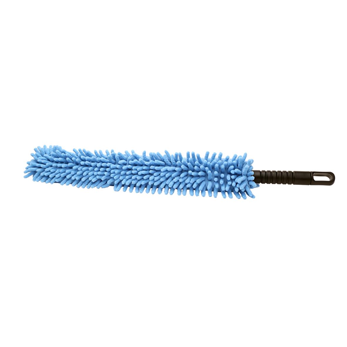 Interiörmopp Max Komplett Mikrofiber med blå mikrofiberhuvud och svart skaft