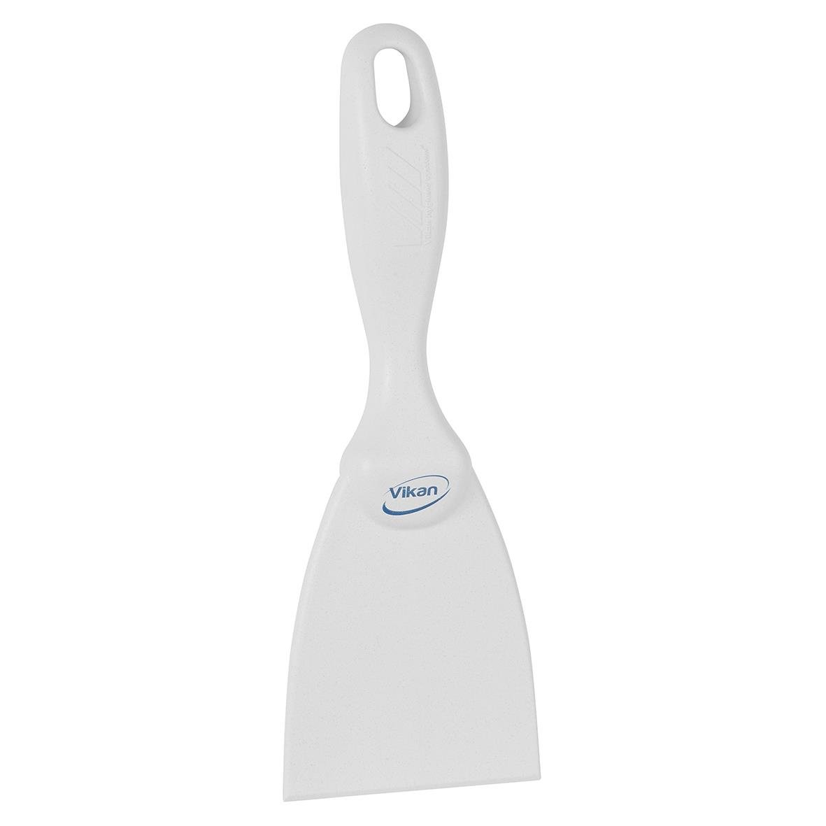 Vit handskrapa Vikan med metallldetektor och 75mm bredd