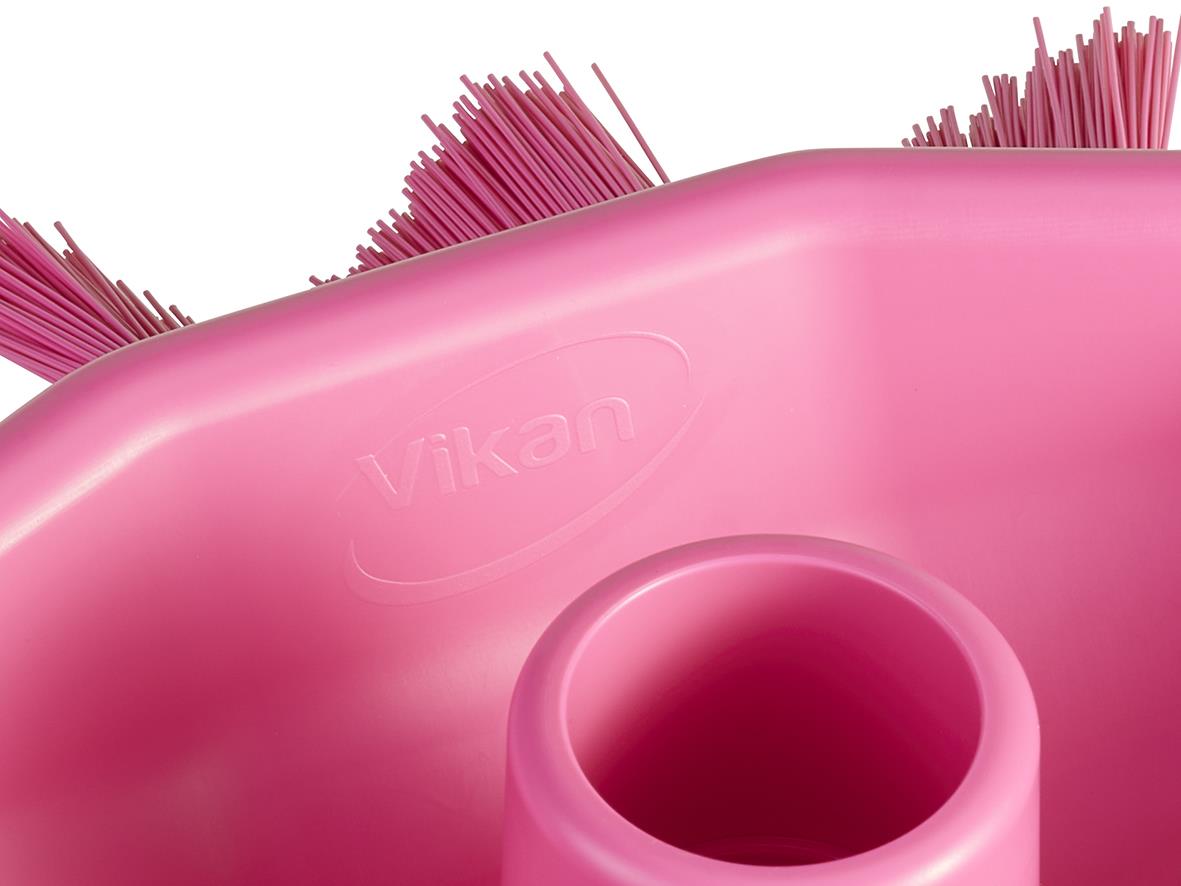 Rosa tankborste från Vikan med hård borst, 190 mm