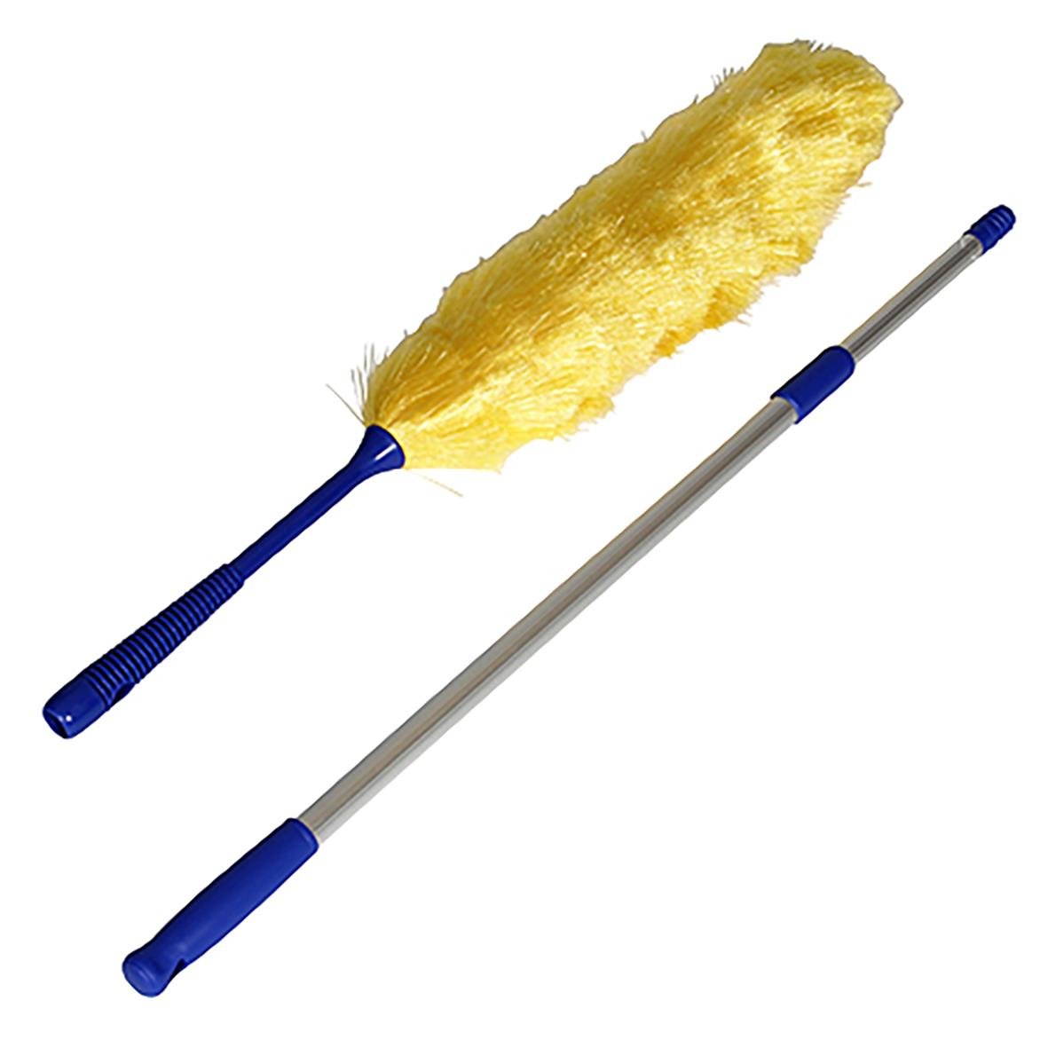 Dammvippa med teleskopskaft 1250-1700mm, gul svamp och blå handtag