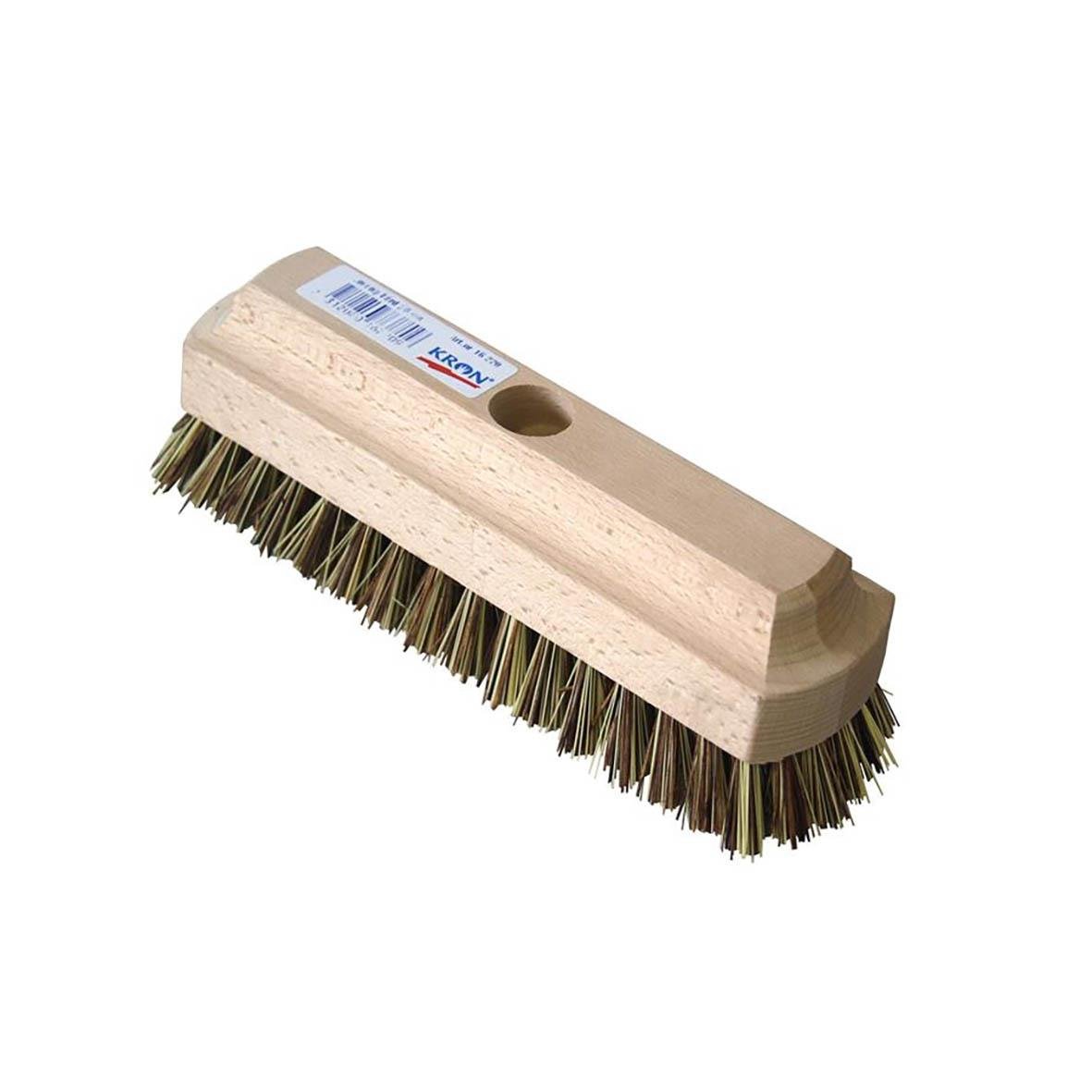 Trärygg borste med vitfiber och 21,5 cm längd