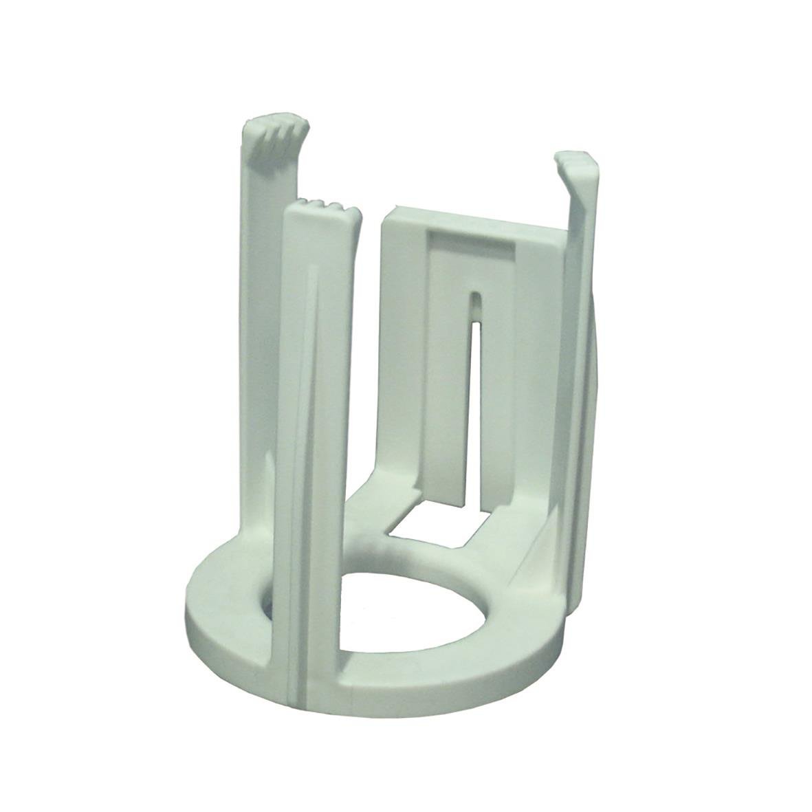 Vit toalettborsthållare WC fix komplett, rund och väggmonterad