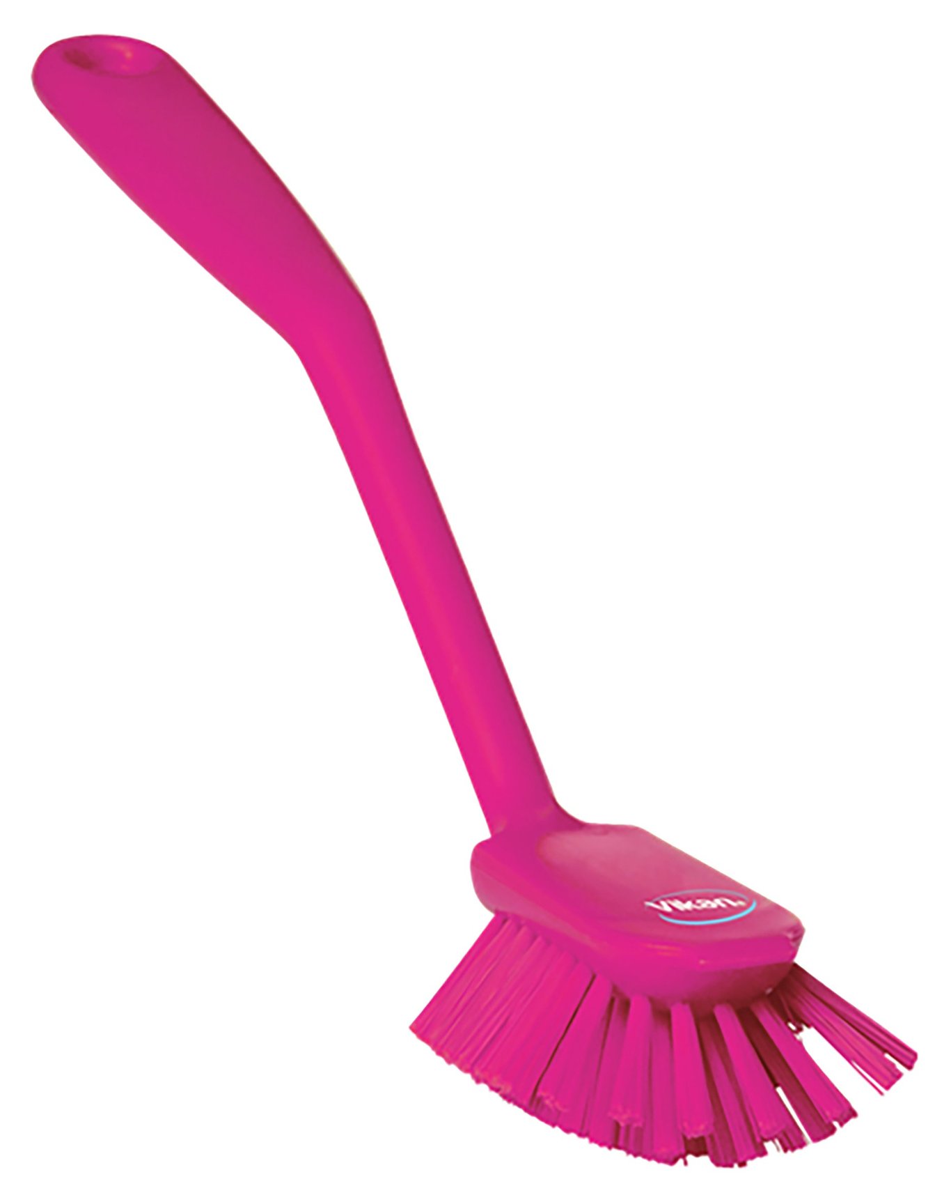 Rosa diskborste Vikan Medium 280mm med långt handtag