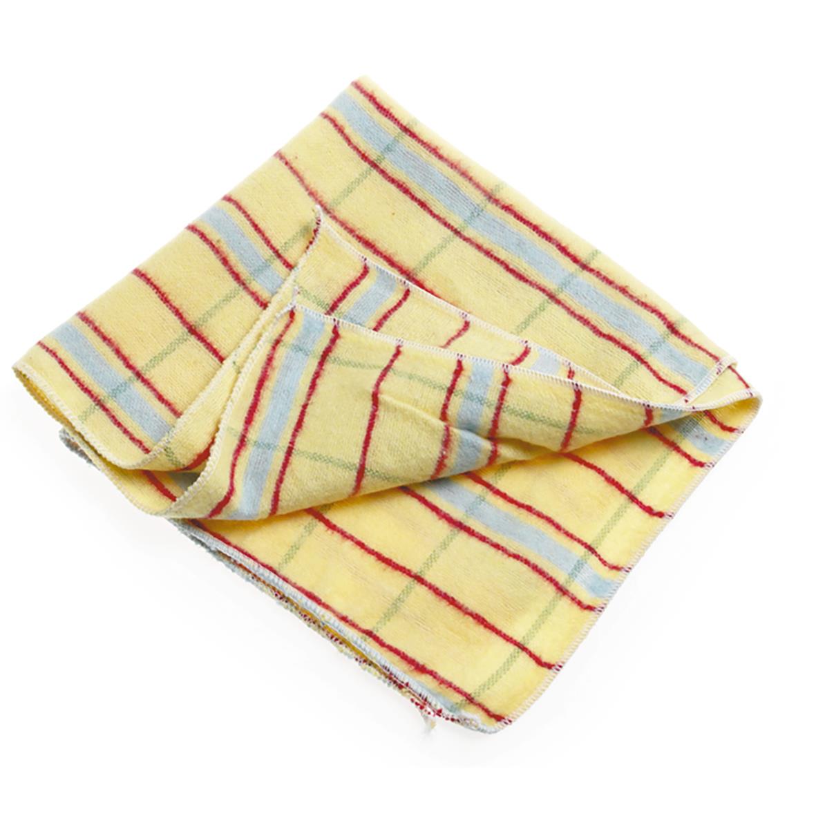 Dammduk Nordex Bomull 45x45cm i gult med röda och blå ränder