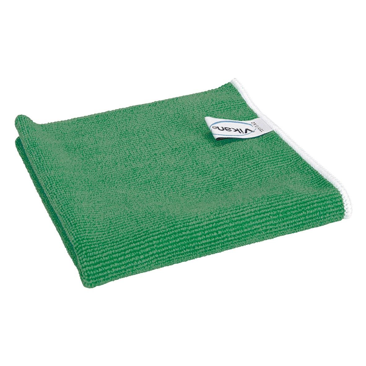 Grön mikrofiberduk från Vikan Original, 32x32cm, vikbar och mjuk för rengöring