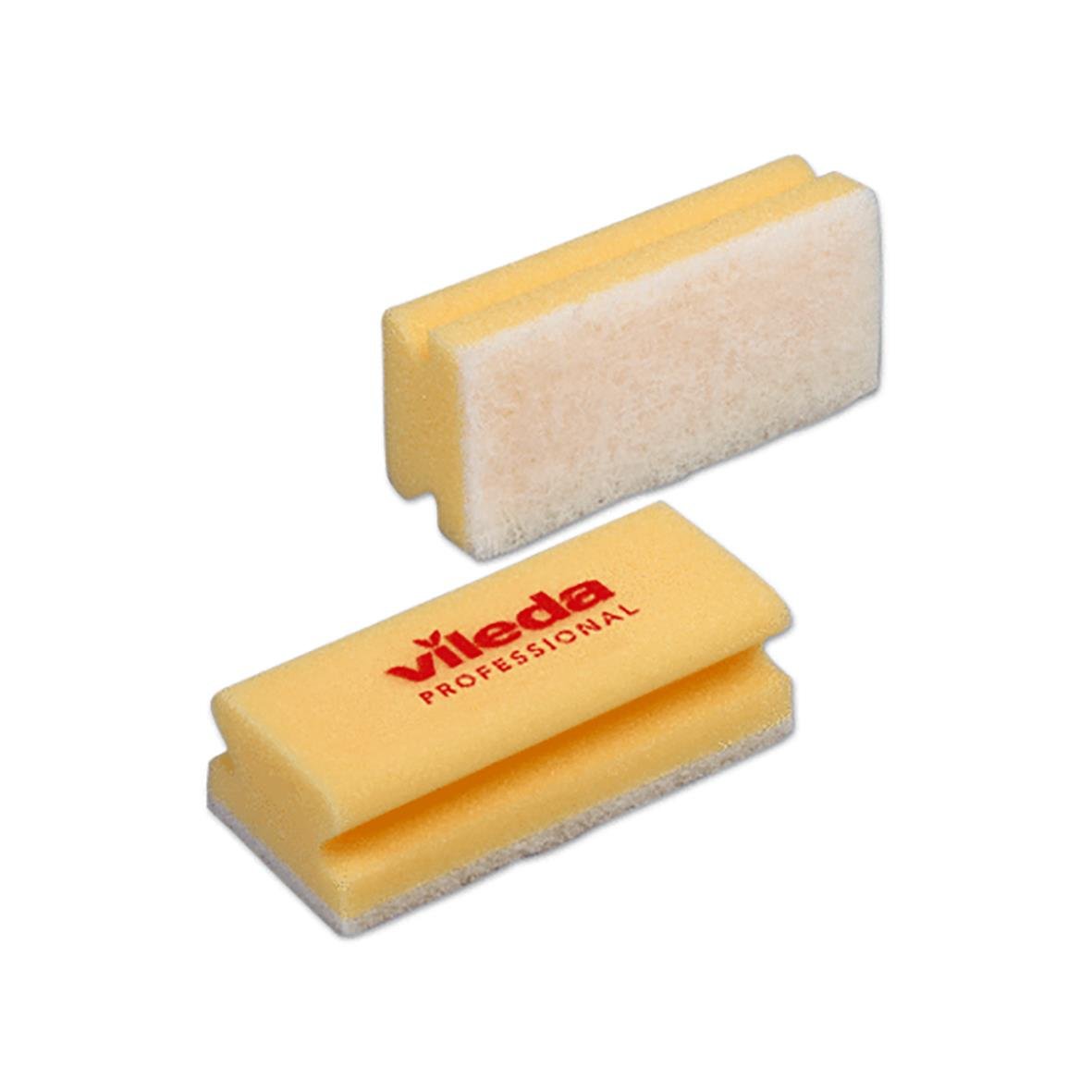 Vileda Premium rengöringssvamp med grepp, vit, 7x15cm