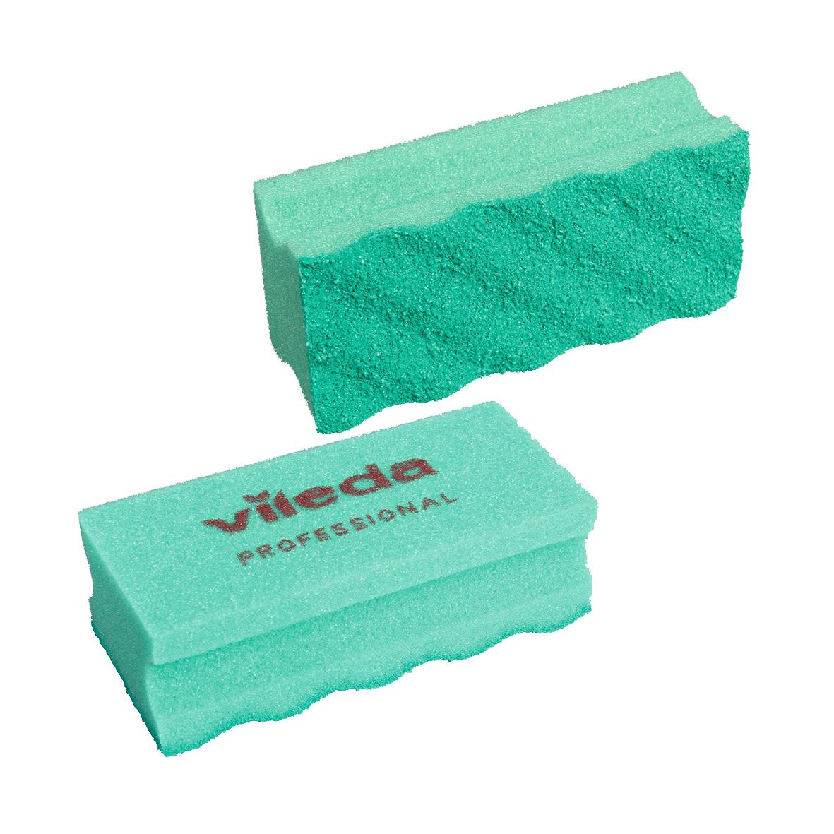 Grön rengöringssvamp Vileda PurActive med grepp, 6,3x14cm