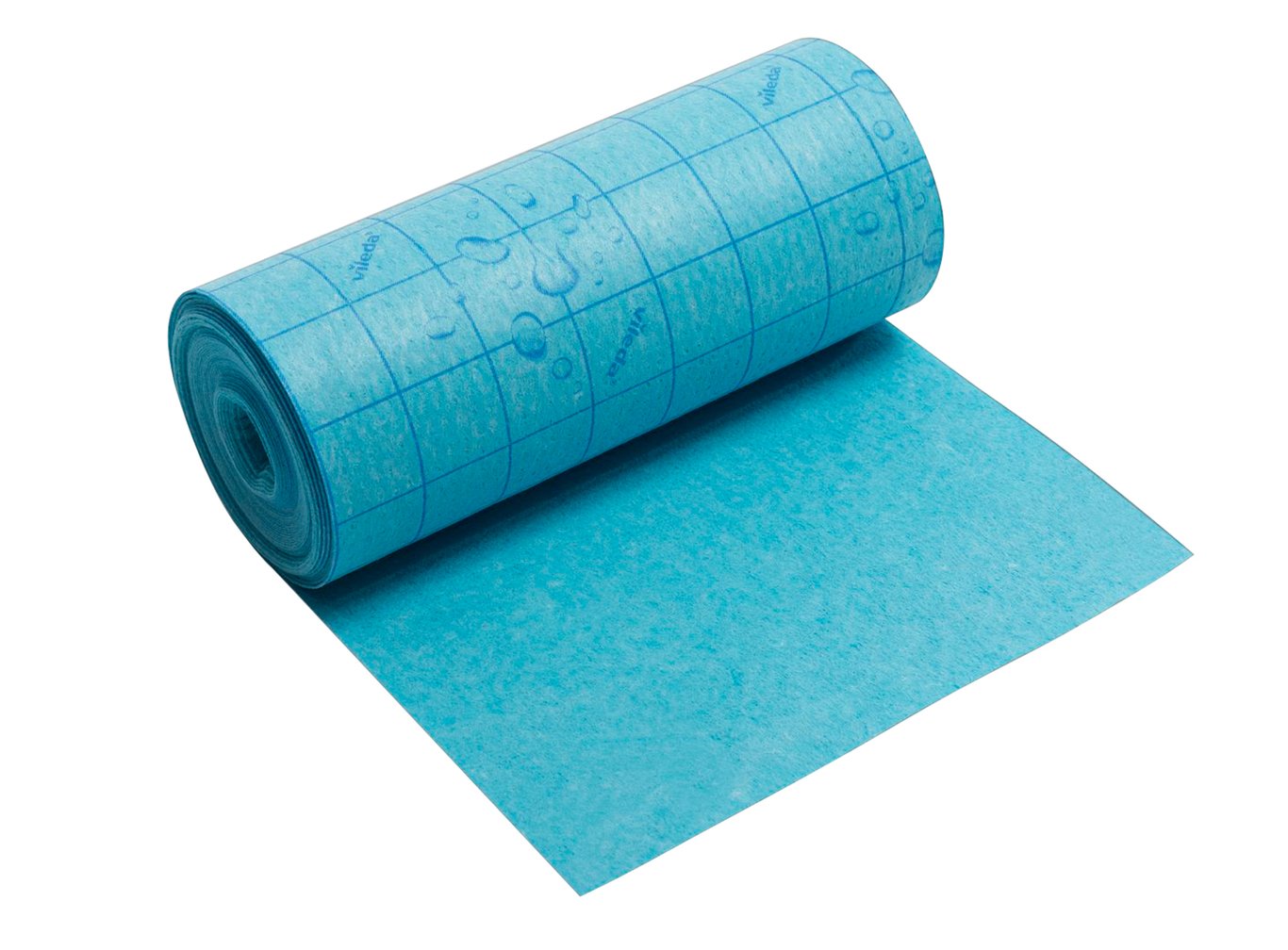 Blå svampduk Wettex Quick'n Dry på rulle 25cm x 10m