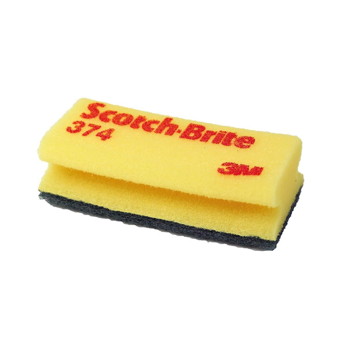 Grön rengöringssvamp Scotch-Brite 374 med grepp, 7x15cm