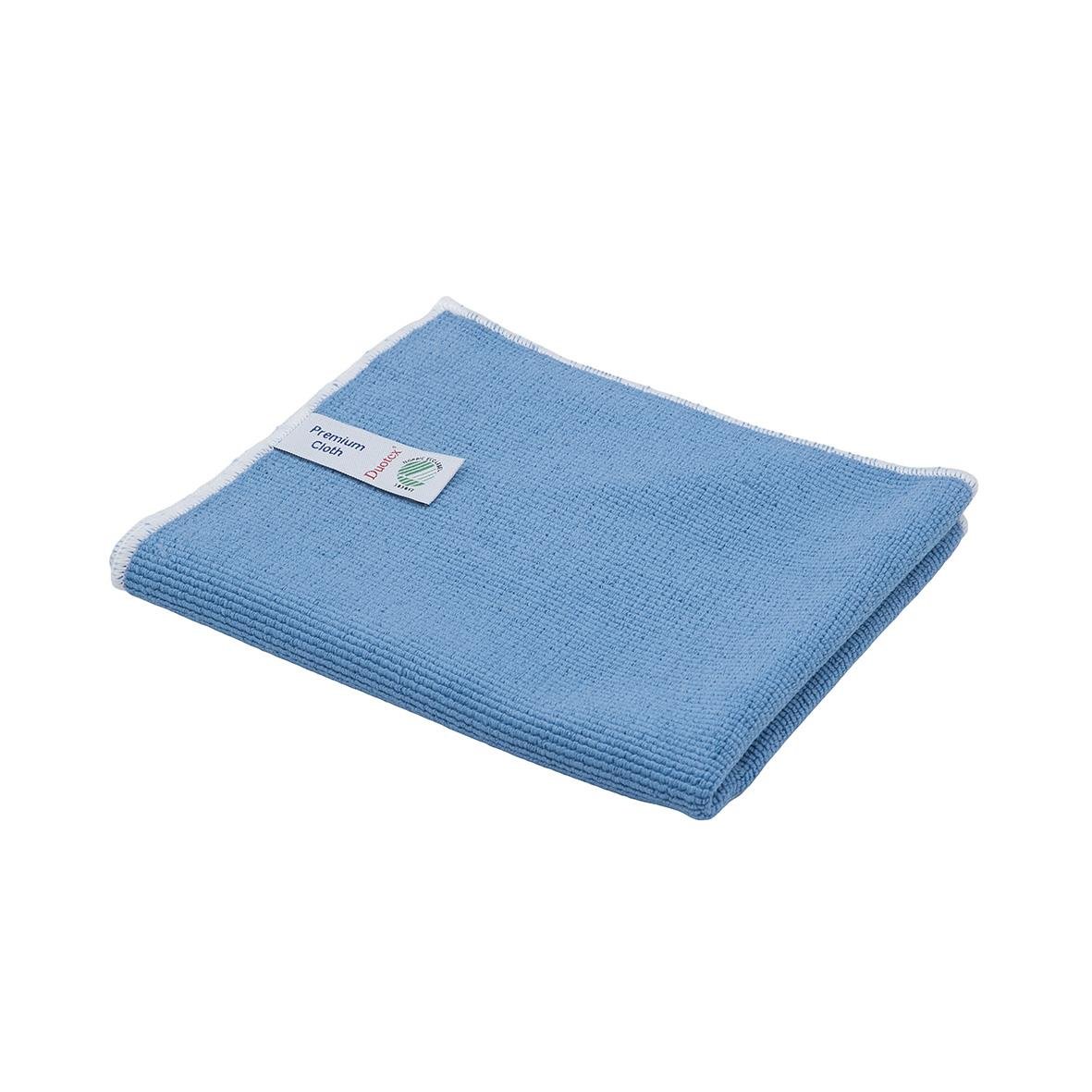 Blå mikrofiberduk Duotex 32x32cm, vikbar och mjuk för rengöring