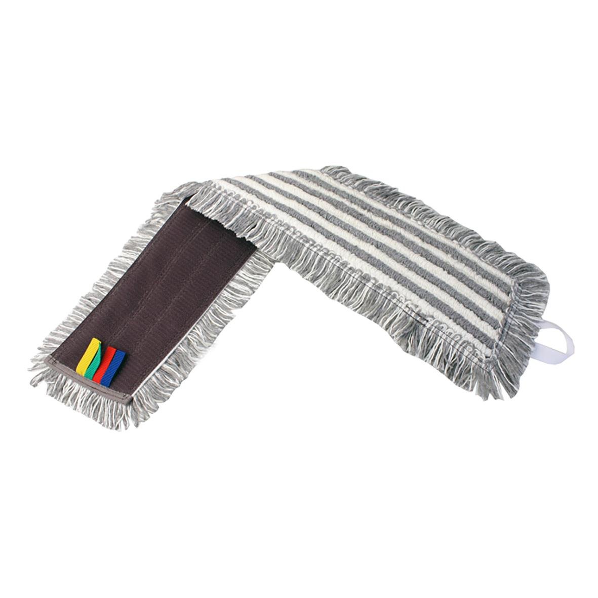 Fuktmopp Activa Effekt Klippt 60cm med grå och vita ränder och färgade markeringar