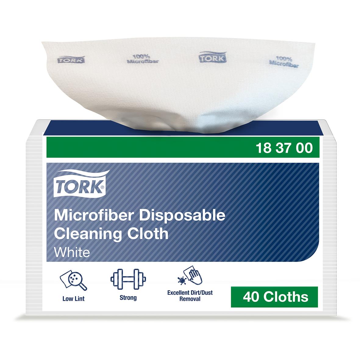 Mikrofiberduk Tork Engångs Vit 29,5x34cm