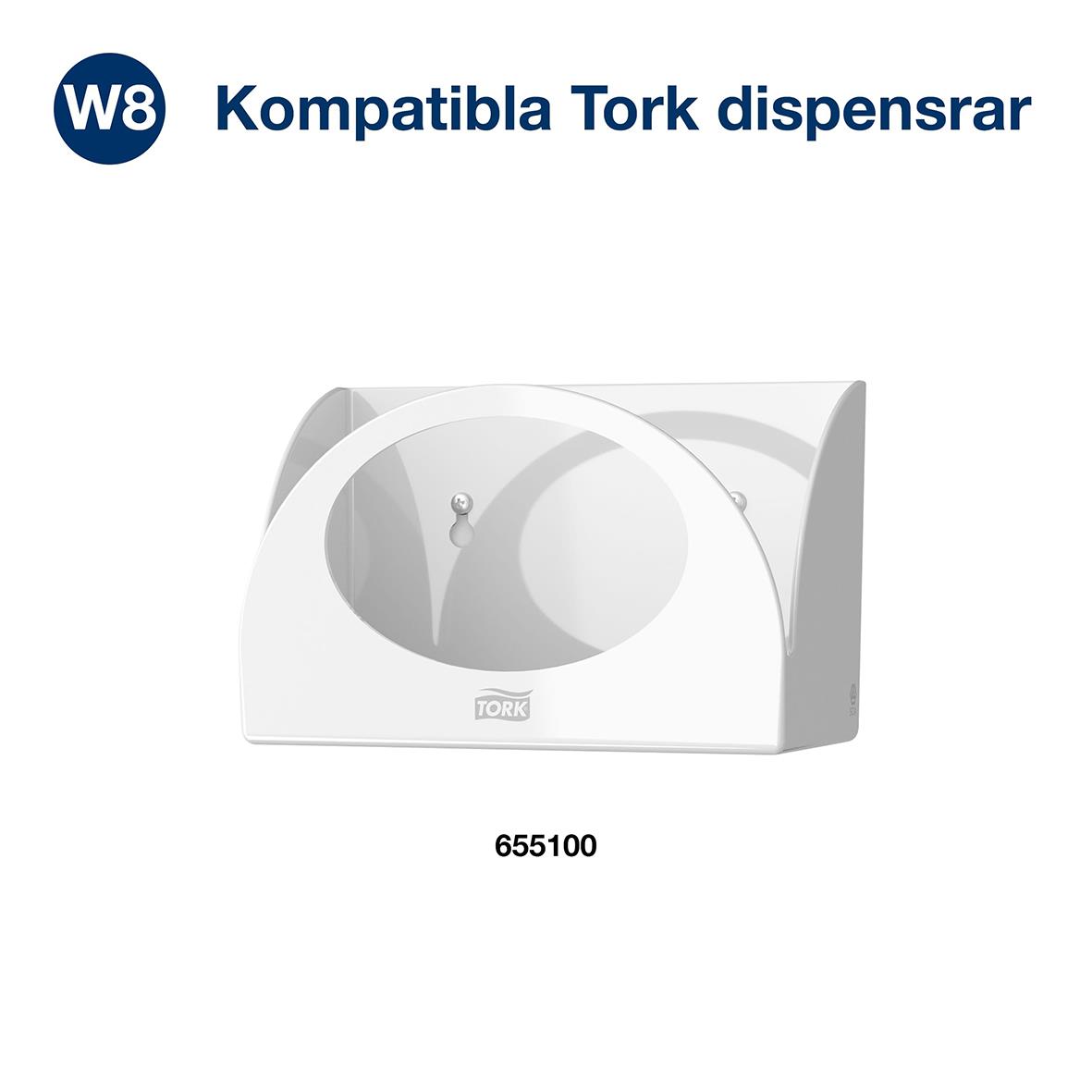 Rengöringsduk Tork W8 Kraftig 99% Biobas Vit 31x38cm 53073292_2