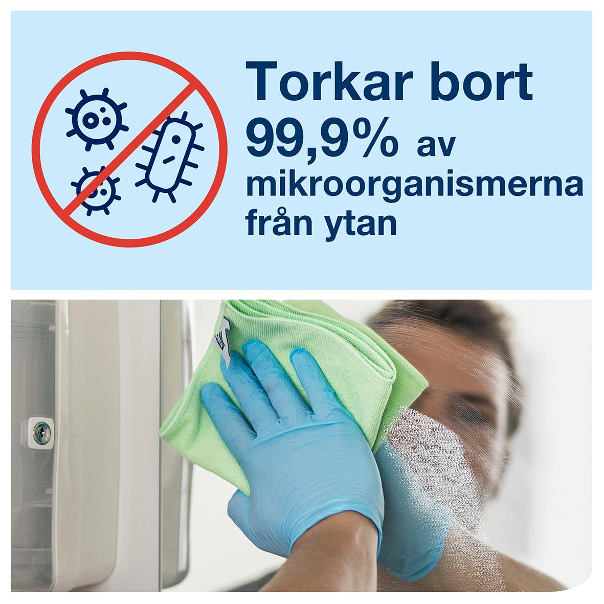 Mikrofiberduk Tork Återanvändbar Blå 30,5x30,5cm 53073294_5