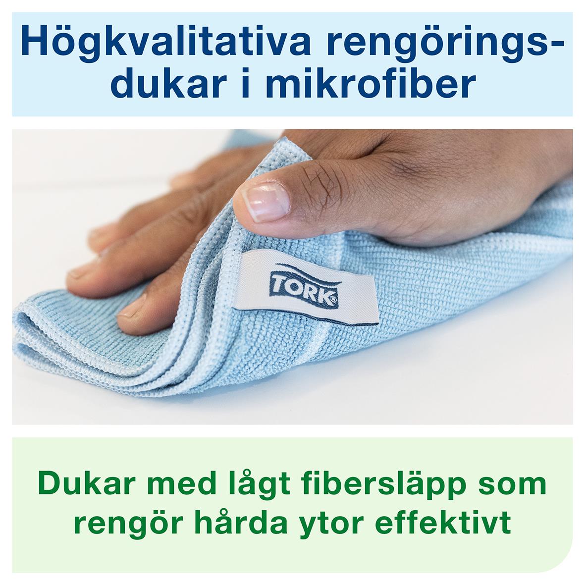 Mikrofiberduk Tork Återanvändbar Blå 30,5x30,5cm 53073294_7