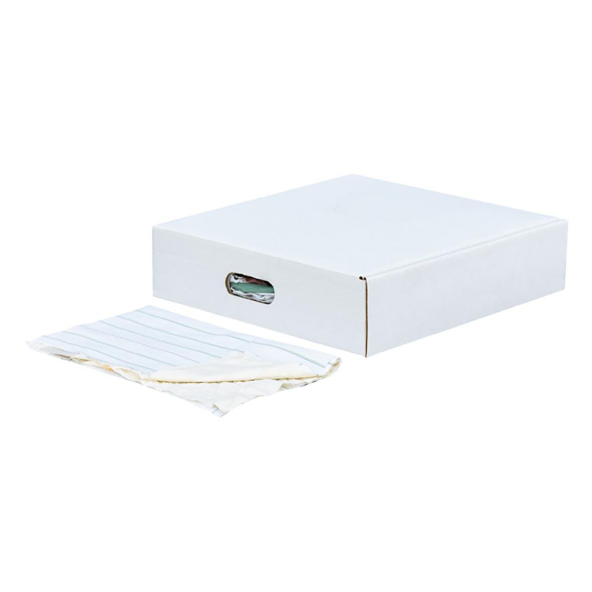 Vit kartong med trasor av 100% bomull i olika färger, 3 kg