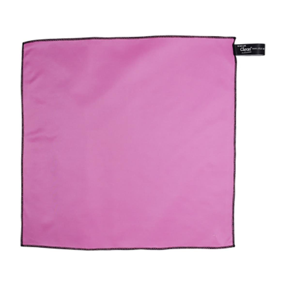 Rosa mikrofiber fönsterduk 40x40cm med svart kant