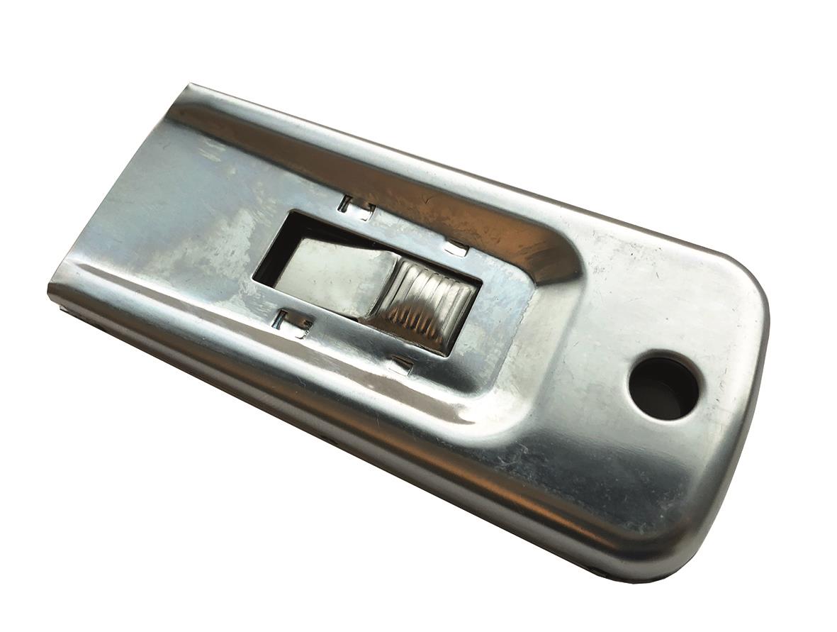 Klickskrapa Max Click i metall med knapp för att skrapa bort ytan