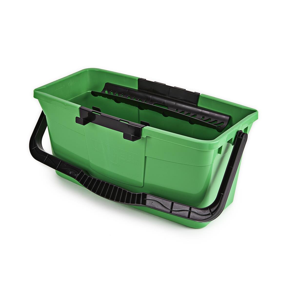Unger 12L fönsterputskärra i grön med handtag och fästen för fönsterputsverktyg