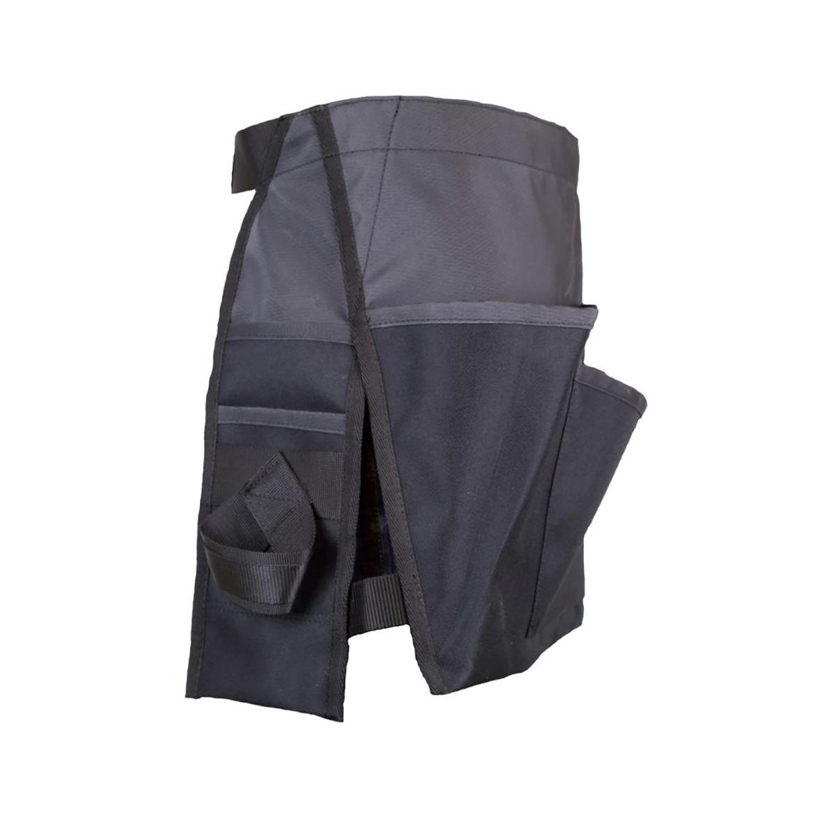 Svart fönsterputsbälte med flera fickor och justerbar rem