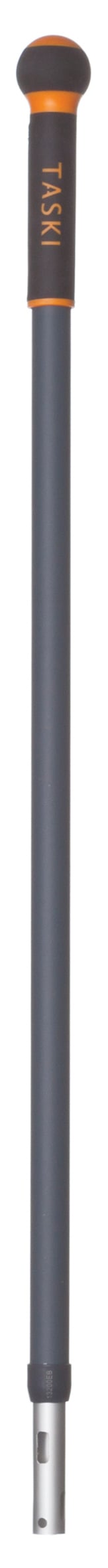 Teleskopisk skovl med svart och orange handtag och justerbar längd 100-170cm