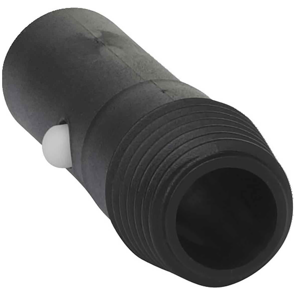 Svart adapter Vikan från click till gänga Ø26mm, längd 78mm