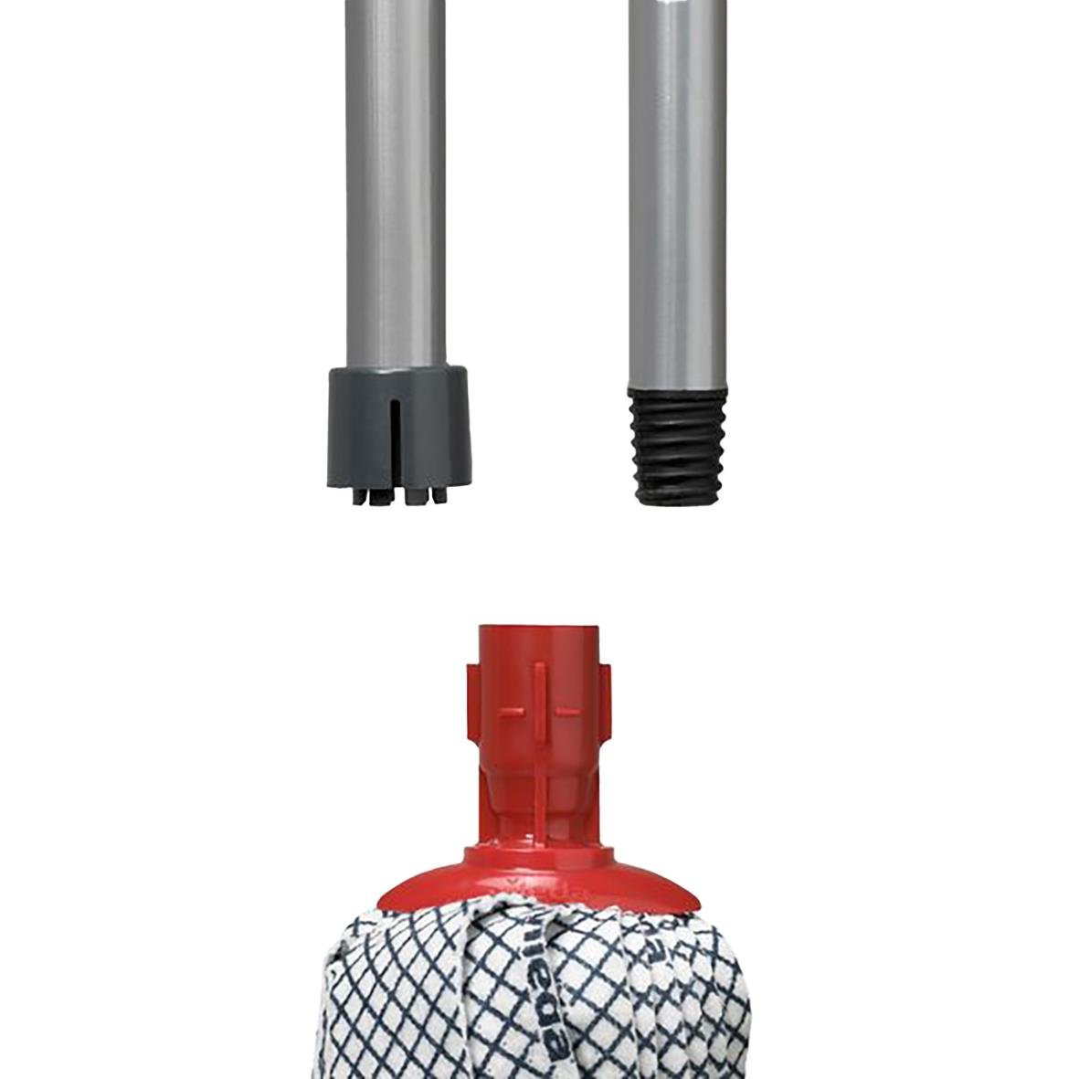 Skaft Vileda Professional SuperMop blå 140cm med röd moppkoppling och svart fäste