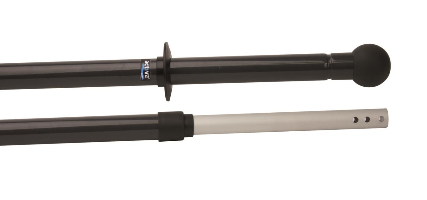 Teleskopskaft Activa Globe 100-170cm, justerbart för olika längder, svart och silverfärgad