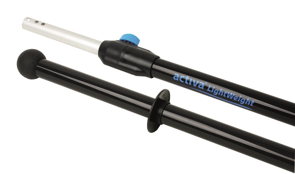 Teleskopskaft Activa Lightweight 100-170cm i svart och silver färg