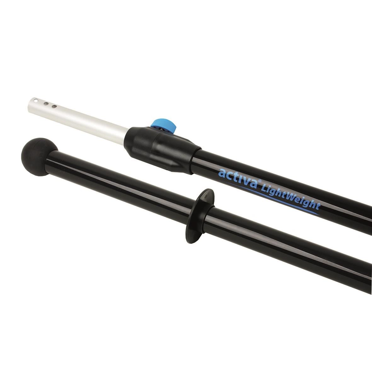 Teleskopskaft Activa Lightweight 100-170cm i svart och silver färg