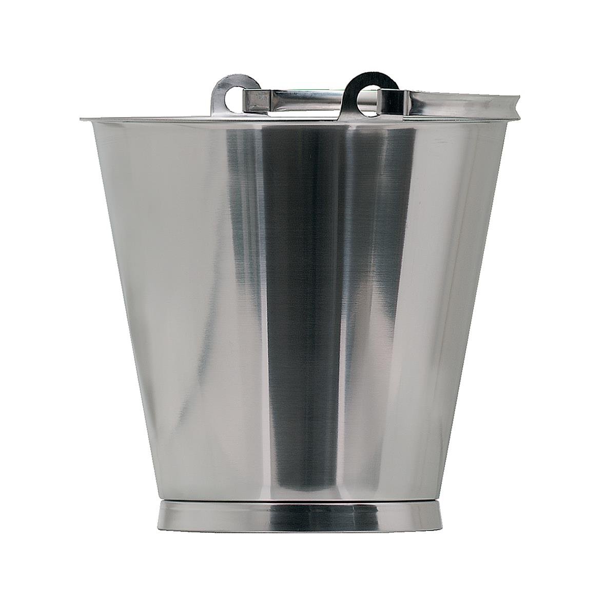 Hink med bottenband i rostfritt stål, mått 325x330