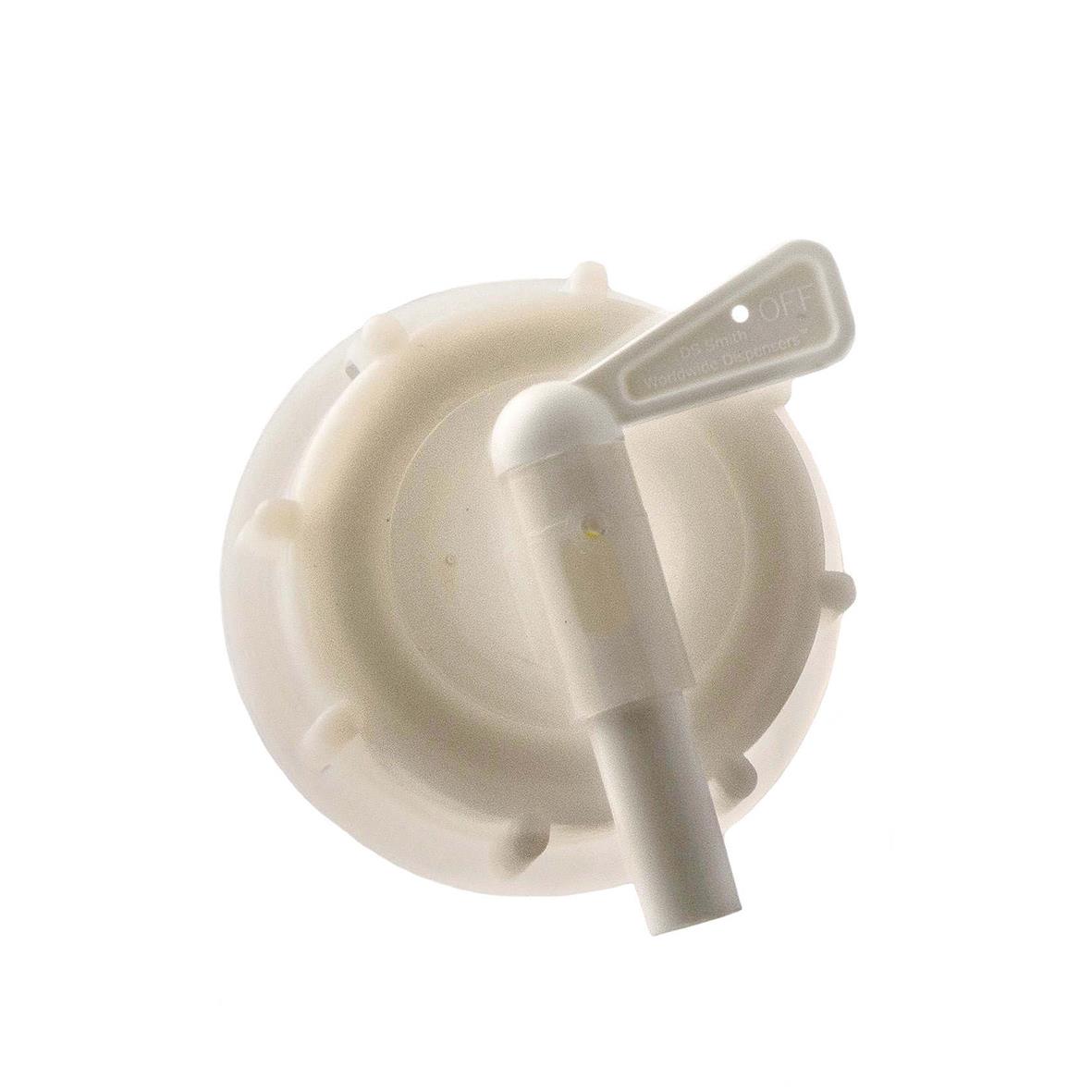 Vit kapsyl med kran och 60mm diameter