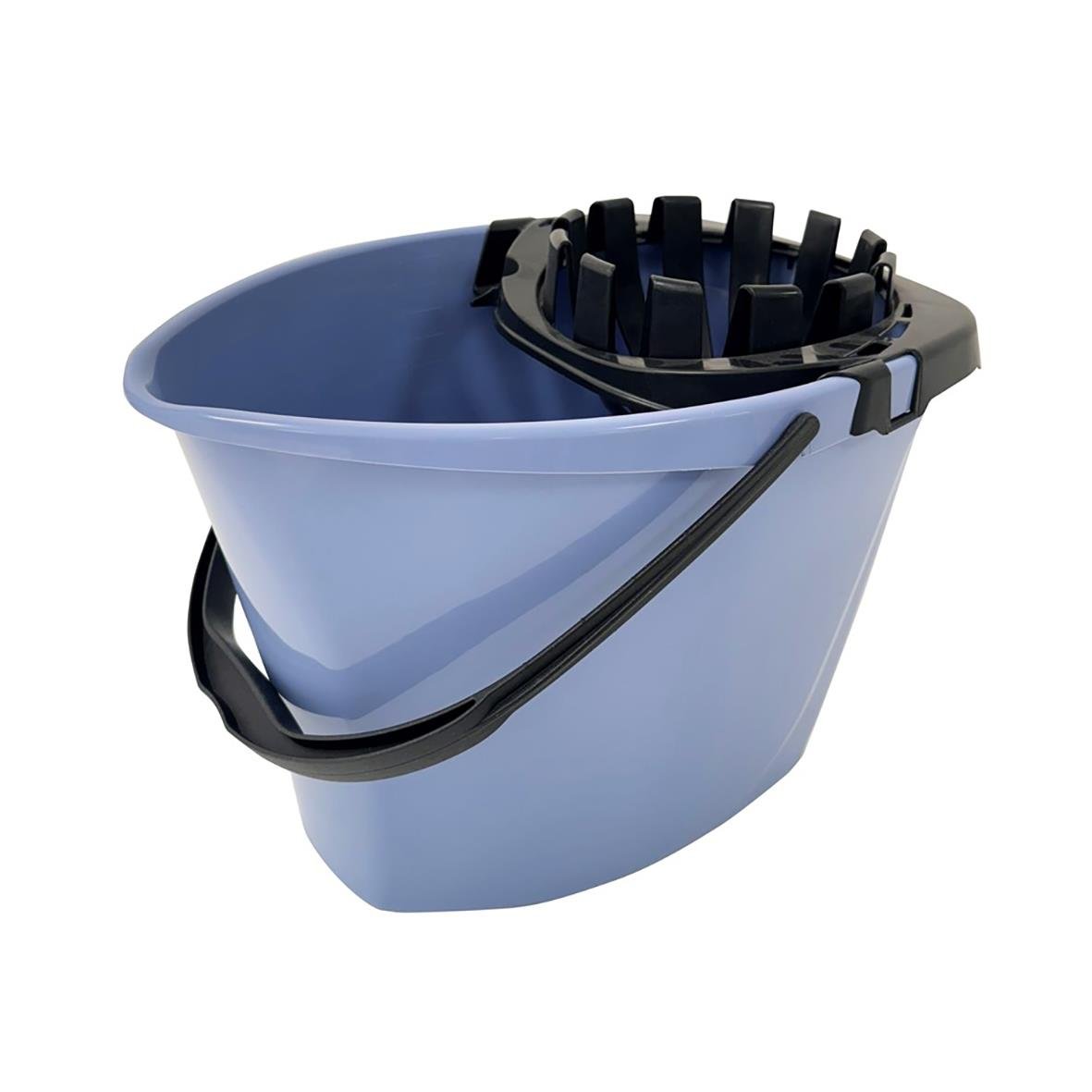 Blå hink Max Minisvabb 14L med avloppshål och handtag