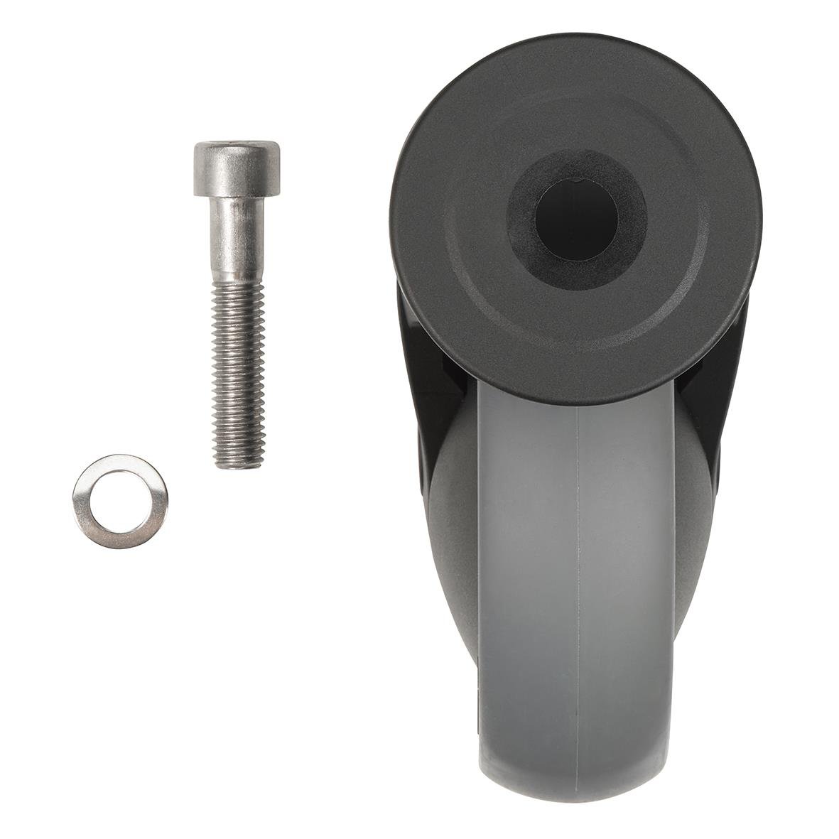 Hjul med bromsfri Vikan till hygiensköljstation, Ø125mm, inkluderar skruv och bricka